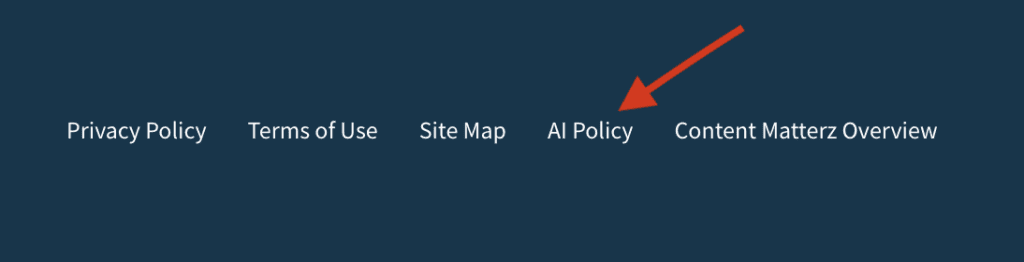 AI Policy website link